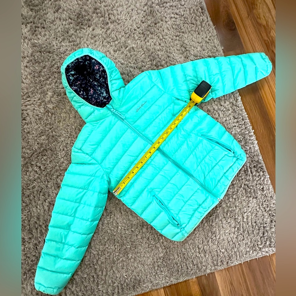 Duck Down Puffer Jacket, Teal, Fully Reversible, like New Condition